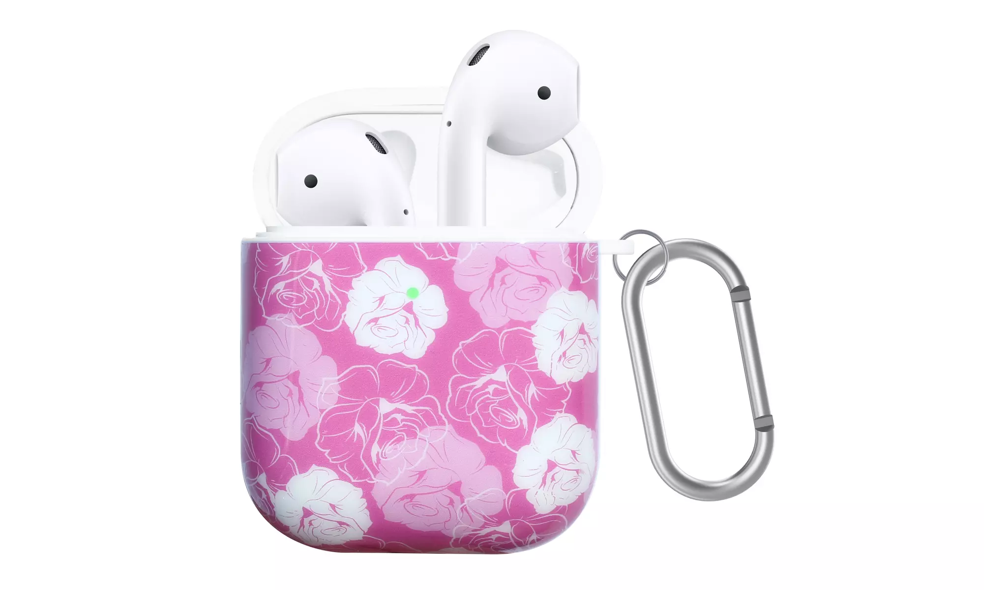 Waloo Floral Printed Hard Case for AirPods 1st & 2nd Generation (LED Visible) - Second Medium