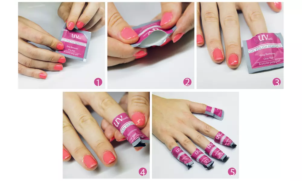 JOYA MIA UV-Nails Gel-Polish-Remover Acetone Nail Wraps  - Second Medium