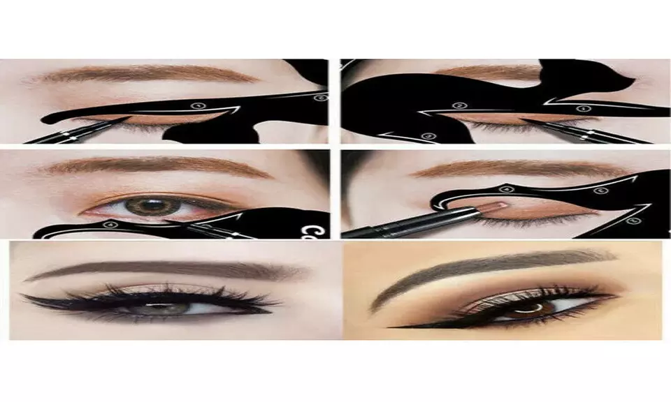  Cat Eyeliner & Eyeshadow Stencils (2,4 Pack)  - Primary Image