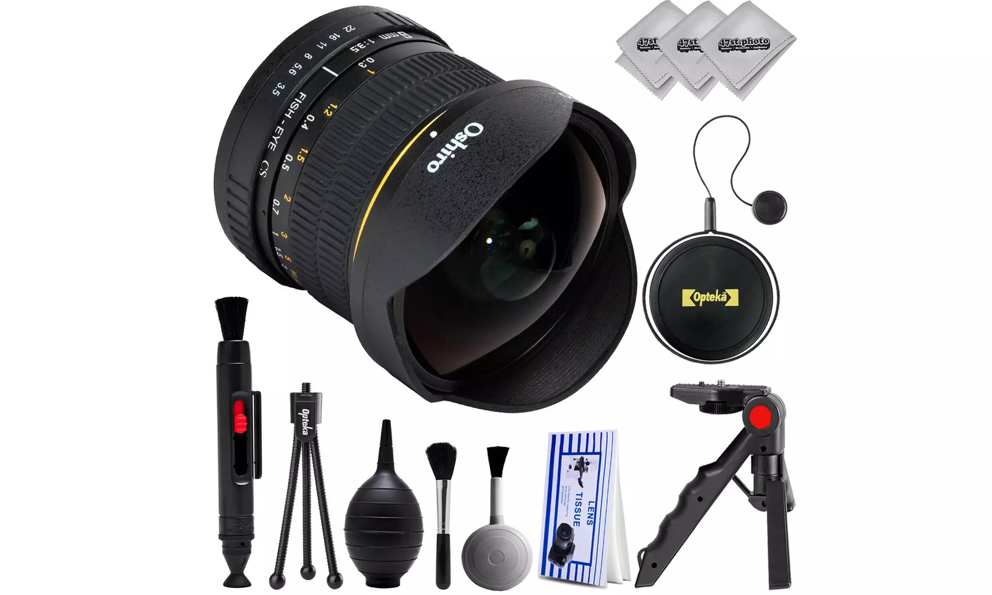 Oshiro 8mm f/3.5 High Definition Aspherical Fisheye Lens for Canon DSLR Cameras - Primary Image