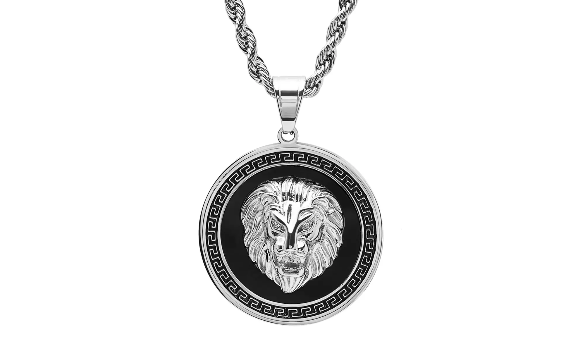 Men's Stainless Steel Lion Head Pendant 