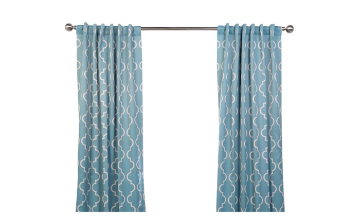 Seville Dusty Teal Blackout Curtain 50 Wide Panel Pair Groupon