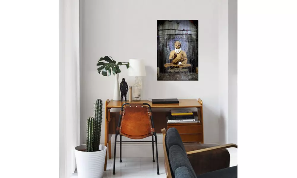 Injured Buddha by Banksy Canvas Print - Second Medium