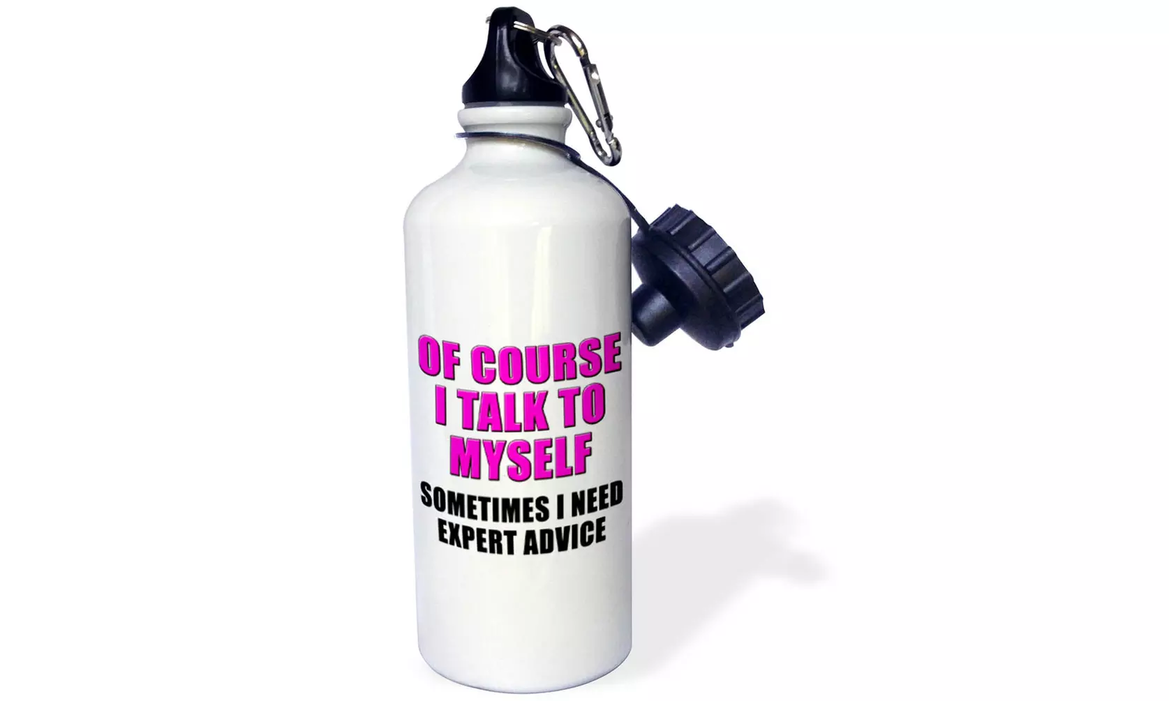  Water Bottle Of Course I Talk To Myself Sometimes I Need Expert Advice Pink  - Primary Image