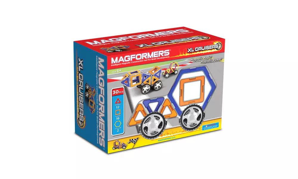Magformers XL Cruisers Car Set: 30 Pcs - Primary Image