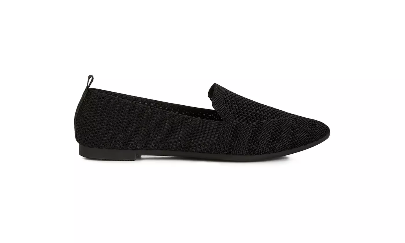 London Rag Akili Knit Textile Solid Flats