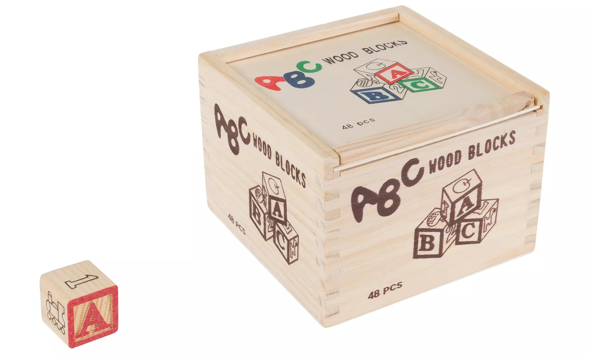 ABC and 123 Wooden Block Set by Hey! Play! - Primary Image