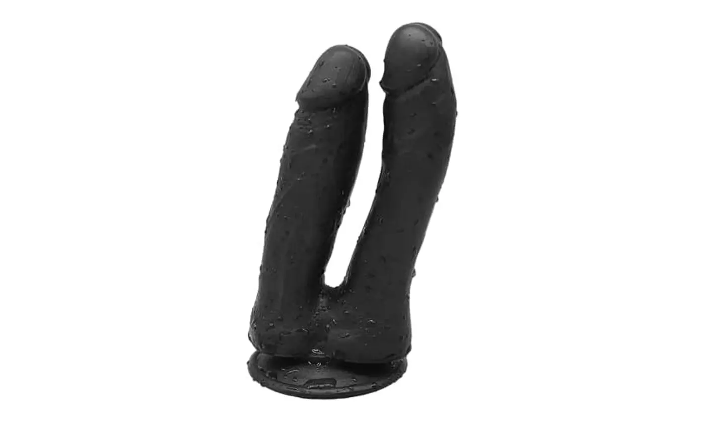 7 Inch Realistic Soft Double-Ended Dildo for Beginners with Flared Suction Cup - Second Medium