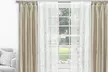 Embroidered Sheer Window Curtain and Panel Pair Set (4-Piece) - Second Medium