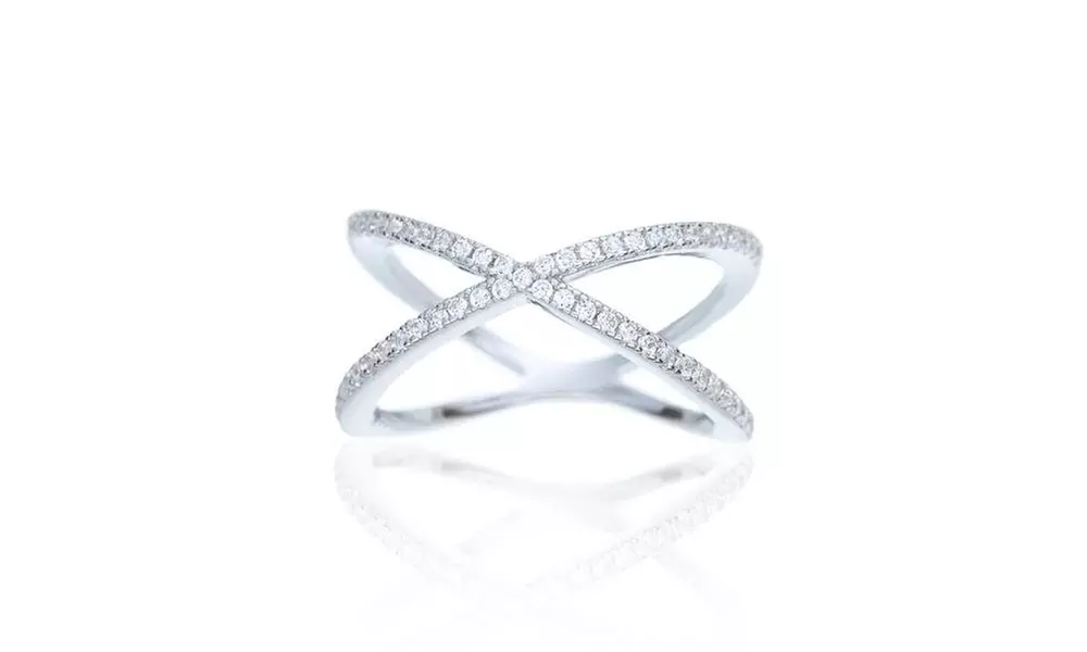Sterling Silver Crossover Band - Second Medium