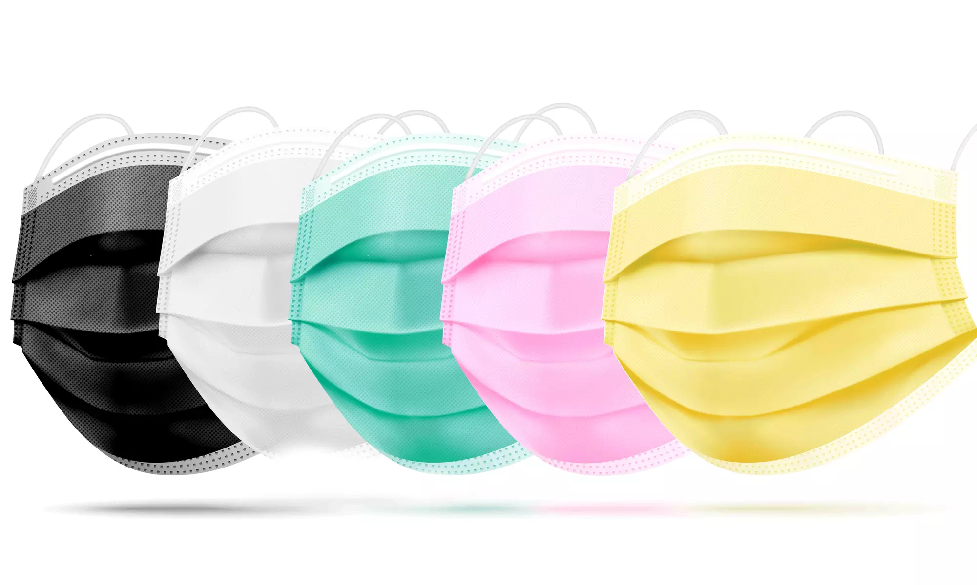 Colorful 3 Ply Disposable Face Masks Individually Wrapped ( 50-250 Masks ) - Primary Image