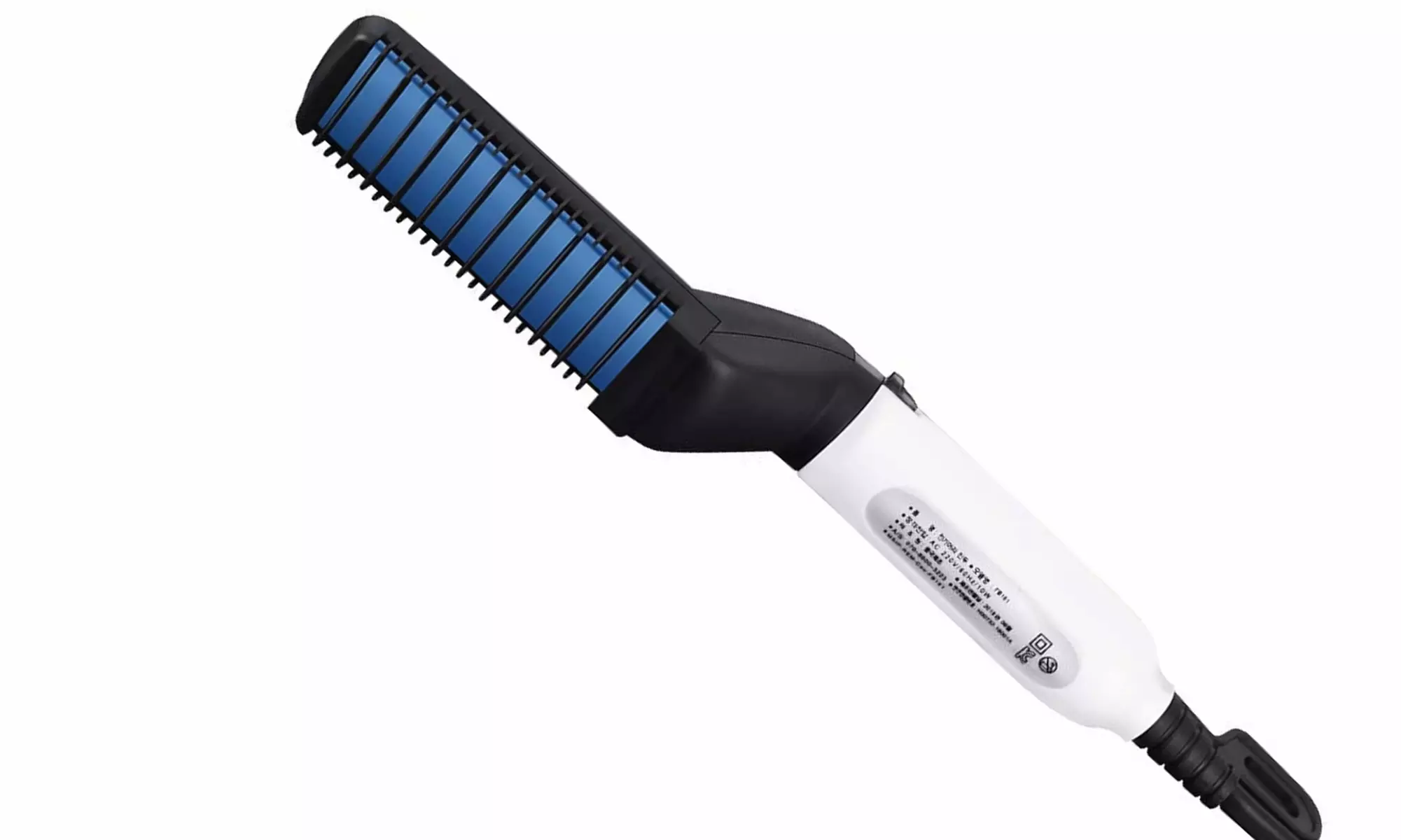Men Electric Hair Straightener Brush Beard Straightener Styler Comb - Primary Image