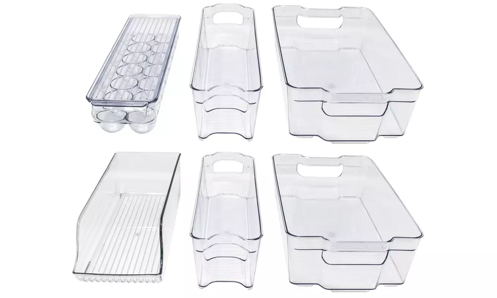 Sorbus Fridge and Freezer Organizer Bins Set (6-Piece) - Second Medium