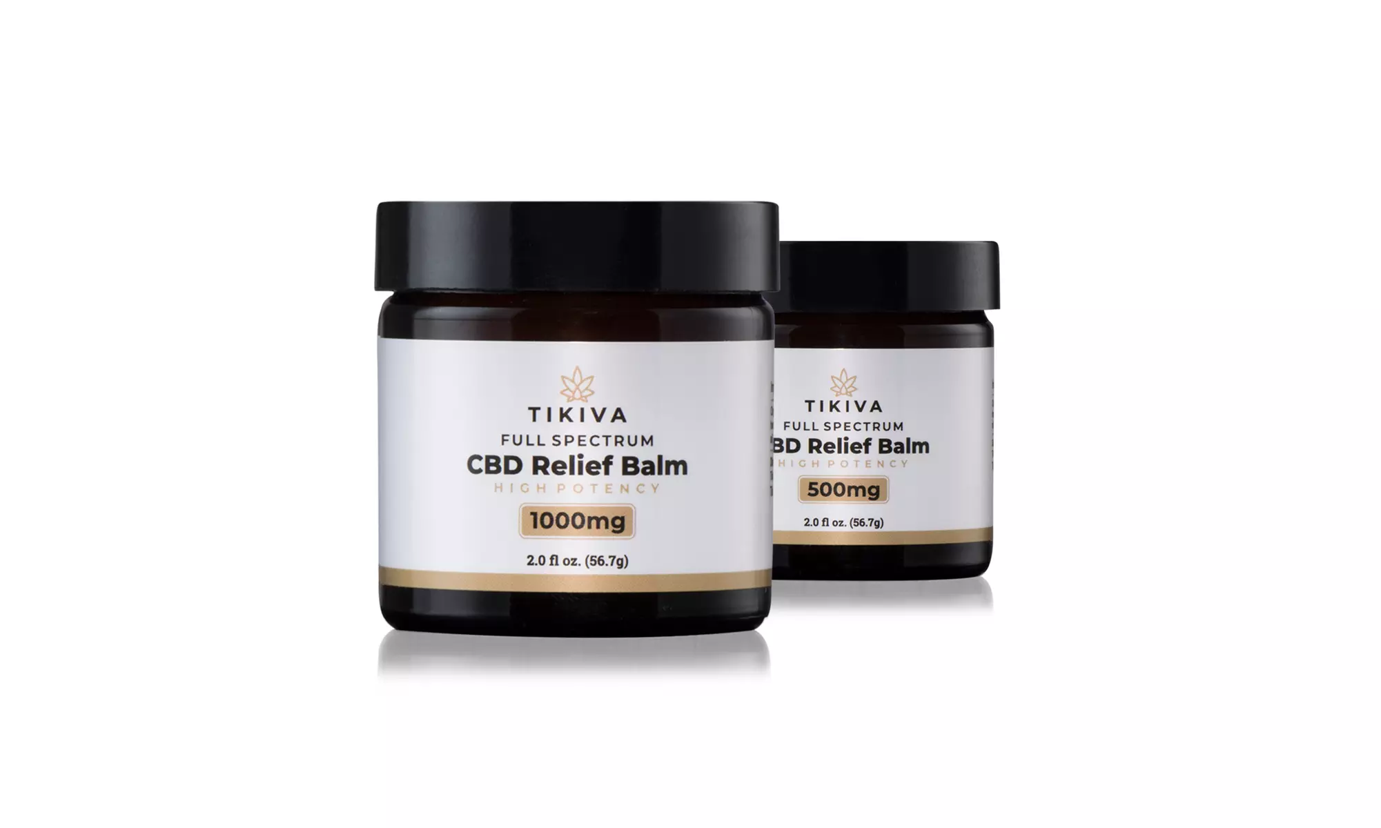 Tikiva 2oz. High Potentcy Full Spectrum CBD Pain Relief Balm - 500 or 1000mg
