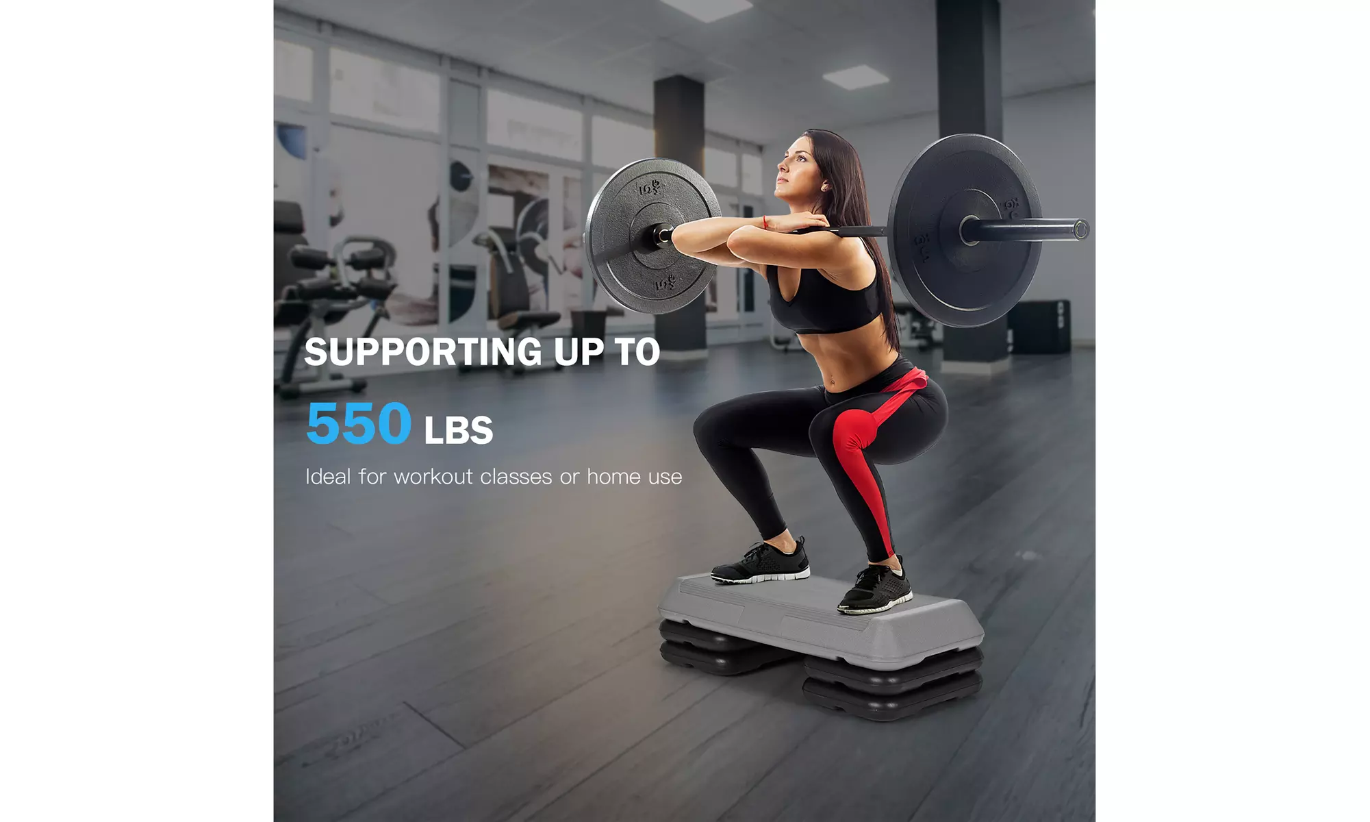 Costway 29'' Adjustable Workout Fitness Aerobic Stepper Exercise Platform Riser