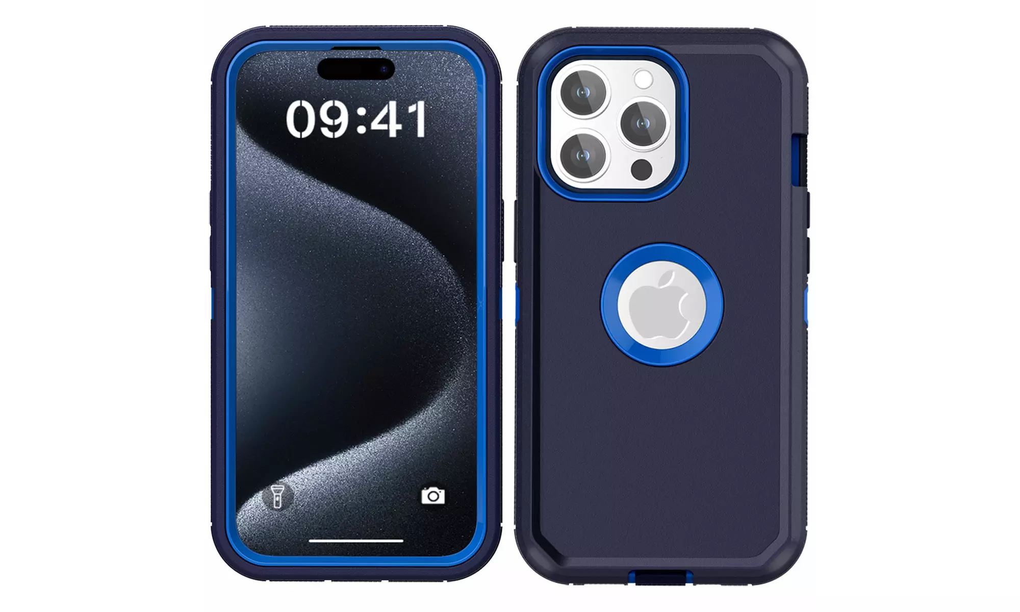 For iPhone 15 Pro Max/15 Case Shockproof Heavy Duty Rugged Cover Logo View