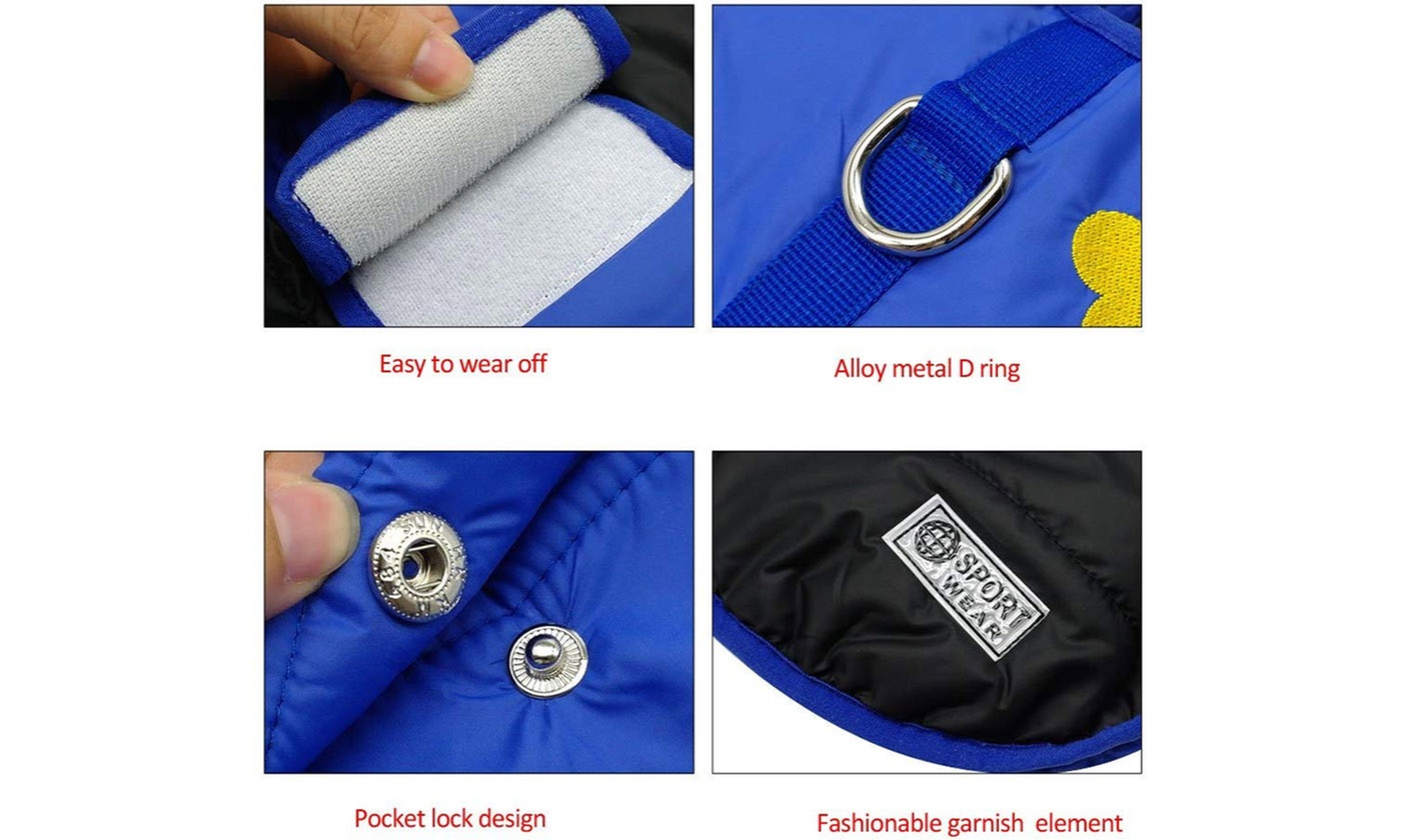 Winter Waterproof Dog Vest Coats Jackets,Warm Reversible Outwear for Dogs