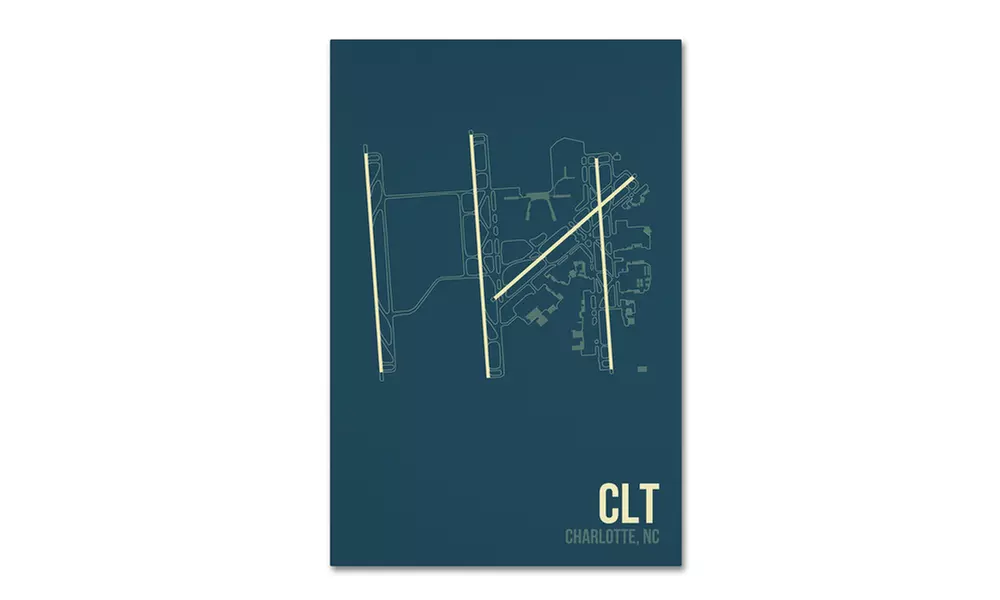 08 Left 'CLT Airport Layout' Canvas Art - Primary Image