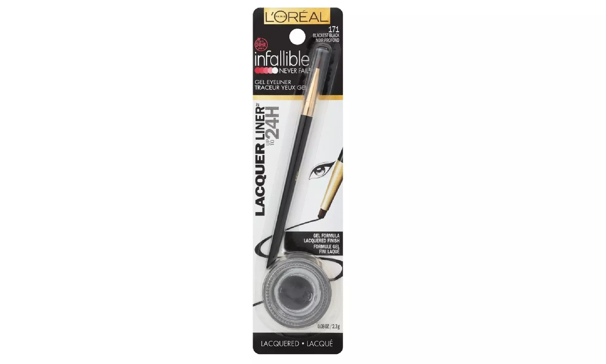 L'Oreal Infallible Lacquer Liner Liquid Eyeliner, #171 Blackest Black (6 Pack) - Primary Image