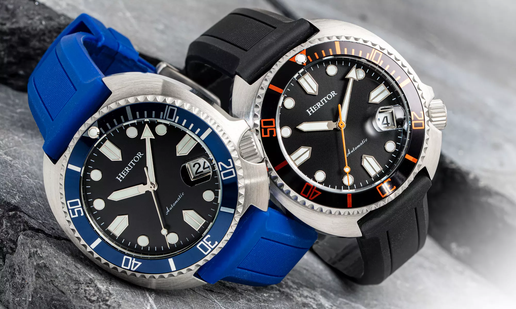 Heritor Automatic Matador Diver Watch Box Set with Interchangable Bands and Date - Primary Image
