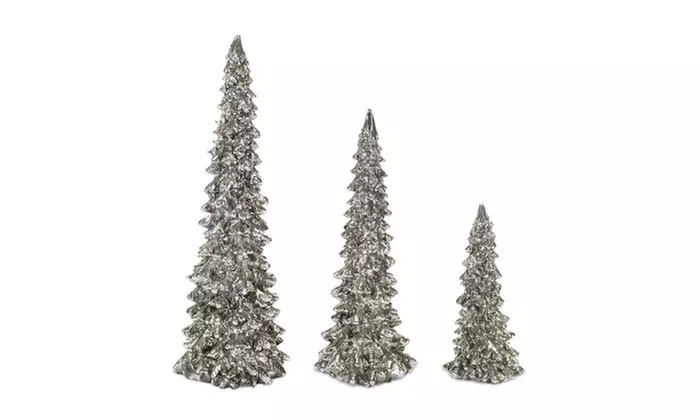 Tree (Set of 6) 5.75"H, 9"H, 11.5"H Resin - Second Medium