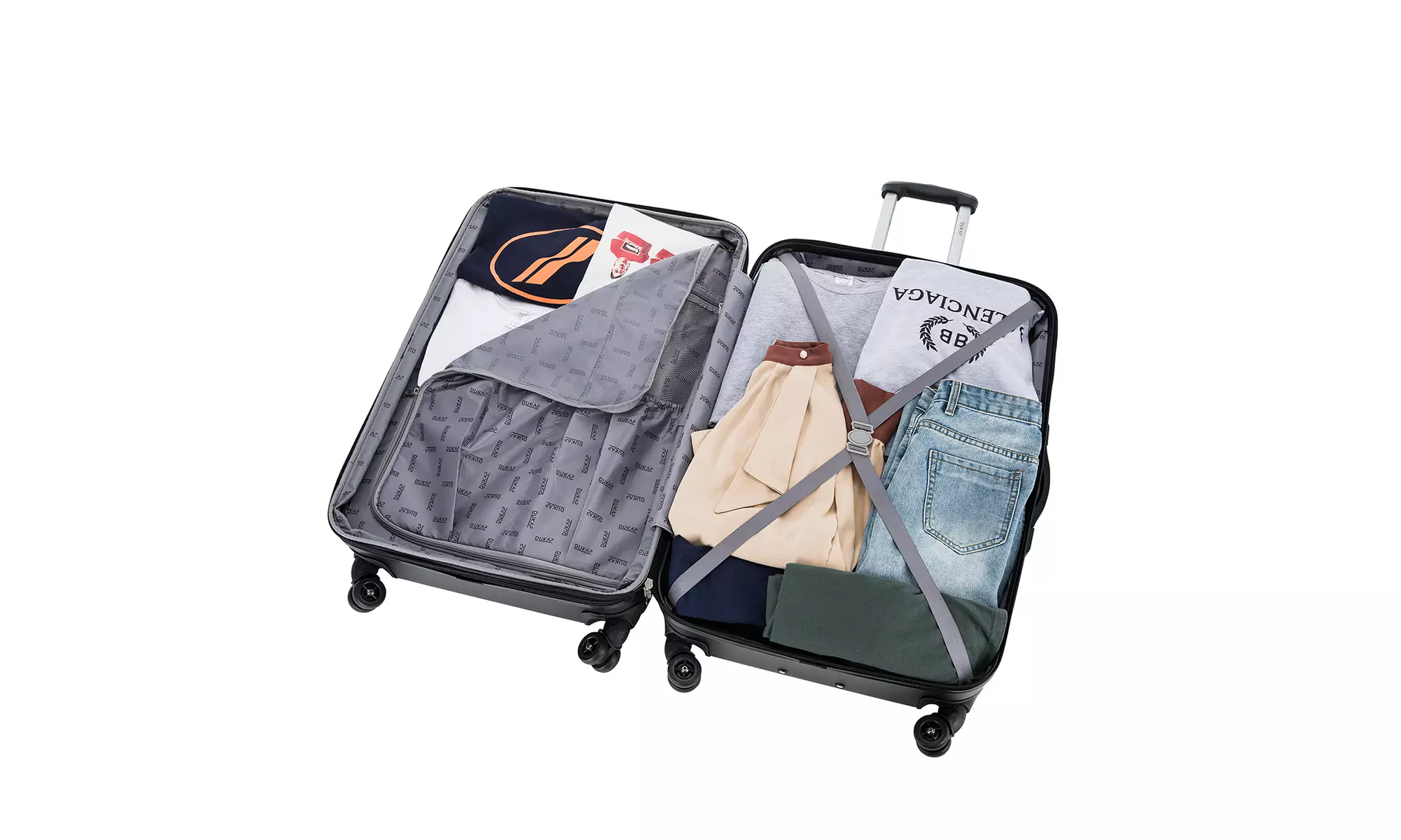 Three-Piece DUKAP Intely Smart Hardside Luggage Set 20"/28"/32"