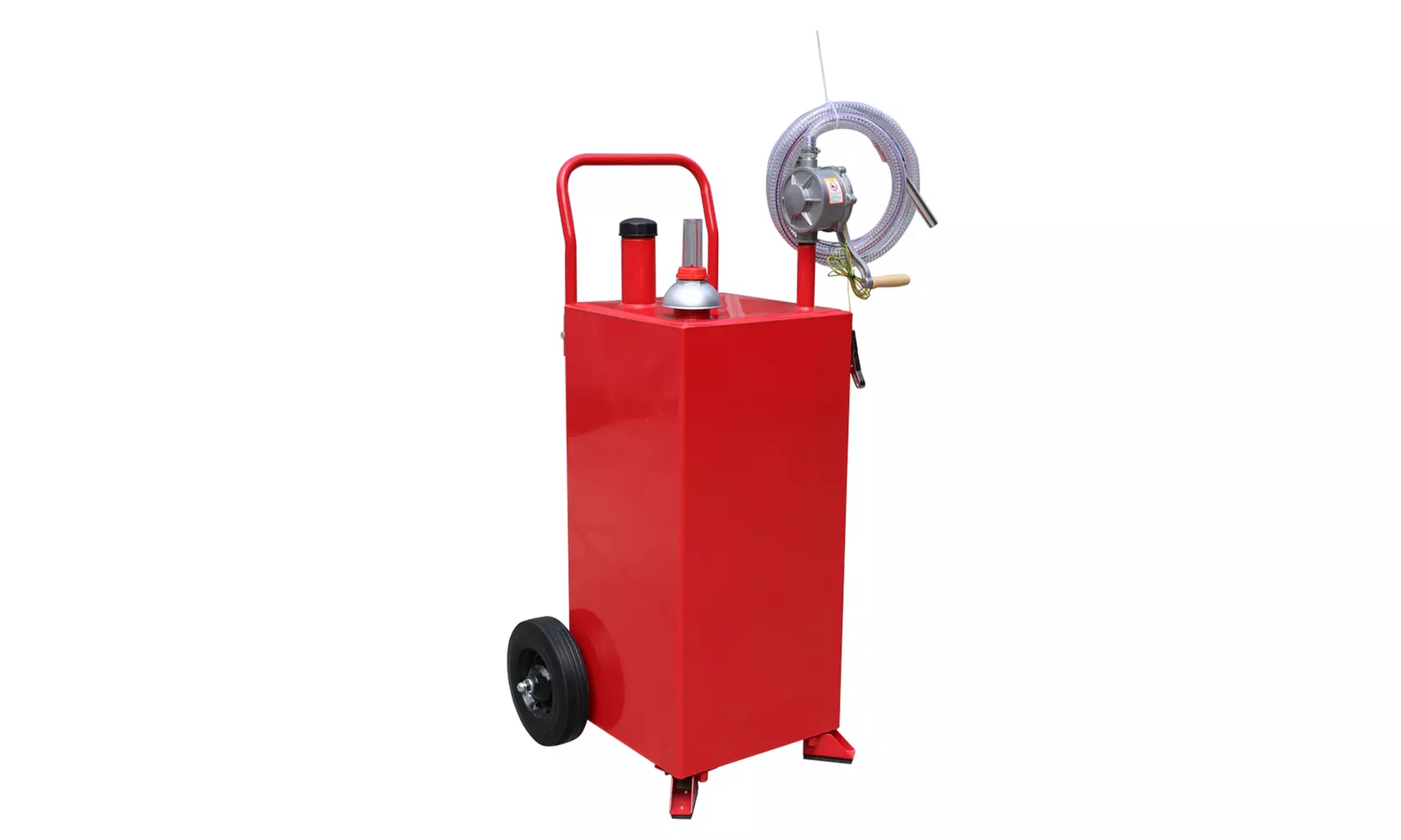 30 Gallon Portable Fuel Transfer Gas Can Caddy Storage Gasoline Tank Red - Primary Image