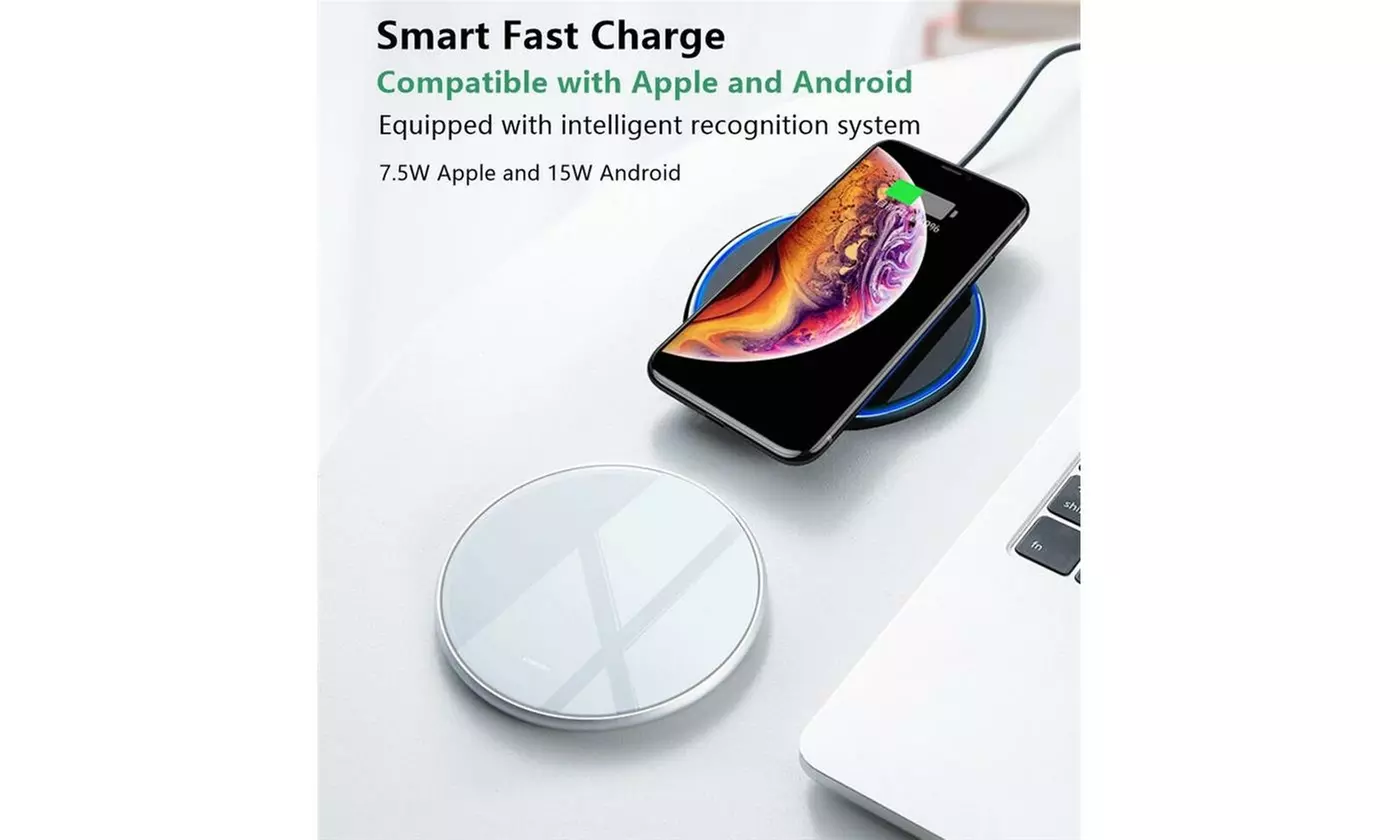 15W Wireless Charger Fast Charge Pad For Samsung iPhone XS Max X XR 12 11 Pro