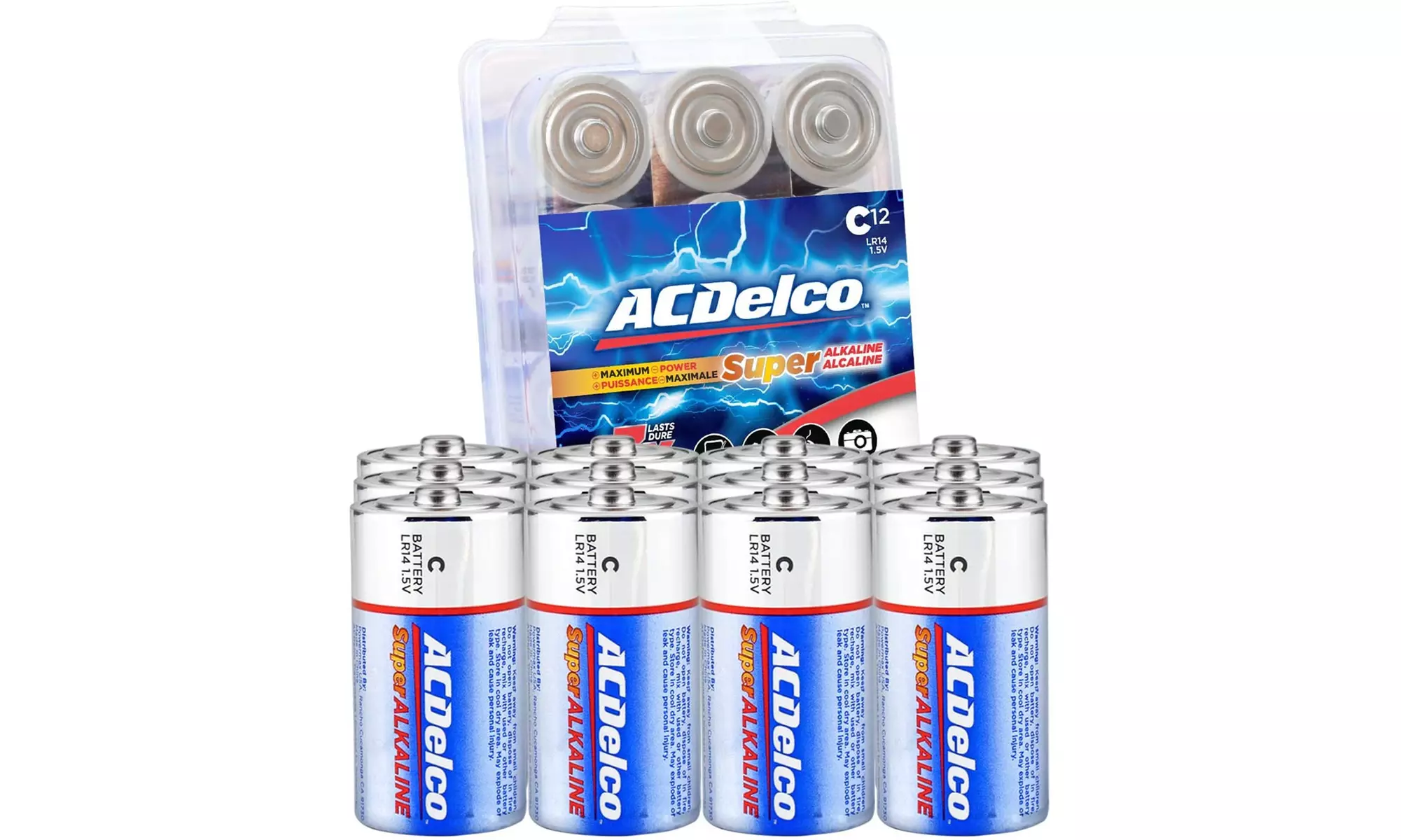 ACDelco Super Alkaline C Cell Batteries,  Recloseable Pack - Primary Image
