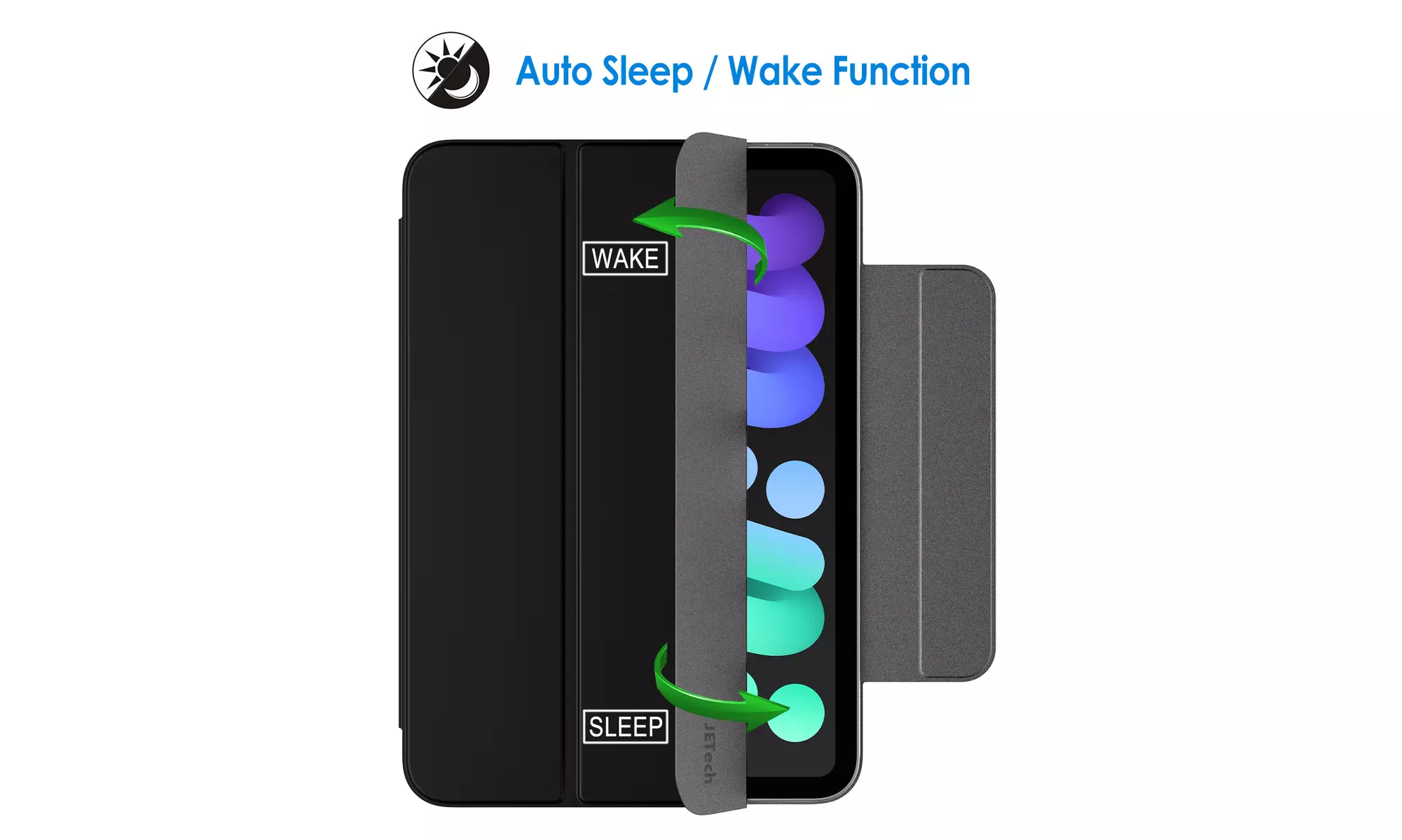 Case for iPad Mini 6 (2021 Model), Magnetic Attachment, Auto Wake/Sleep