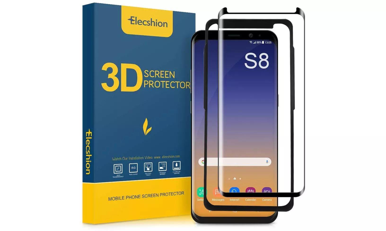 Galaxy S8 Screen Protector Tempered Glass - Primary Image