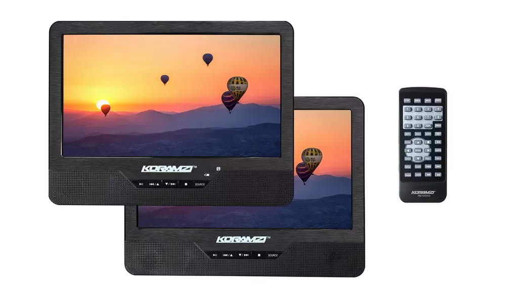 Koramzi Portable 9" Dual Screen (1) DVD Player with  Remote Control - Second Medium