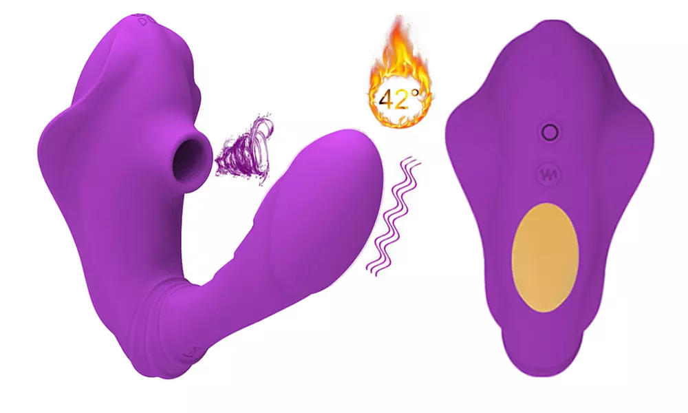 Upgraded 10 Levels Intensity G-spot & Clitoral Stimulate Dildo Suction Vibrator - Primary Image