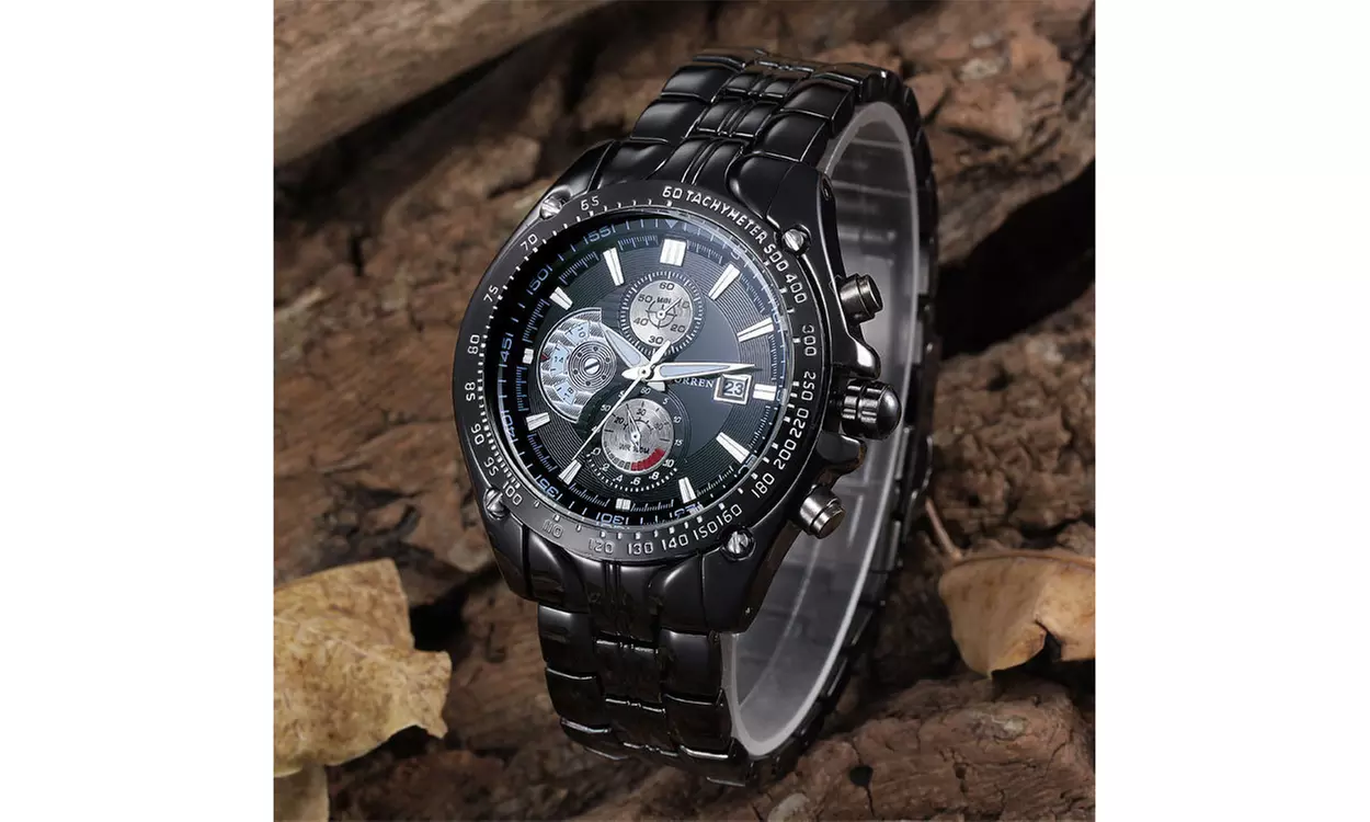  Mens Stainless Steel Quartz Watches  - Second Medium