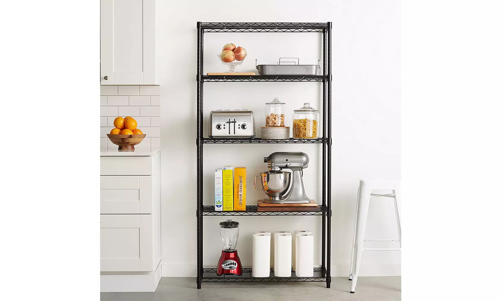 3/4/5-Tier Commercial Chrome Shelving Rack Adjustable Shelf Storage