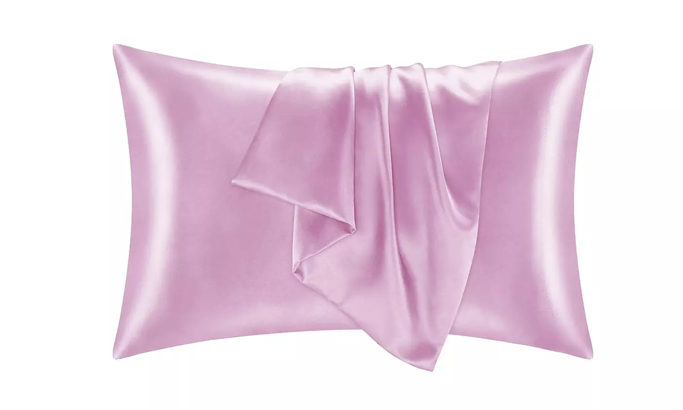 Silk Satin Cooling Pillowcases with Envelope Closure Queen King Size