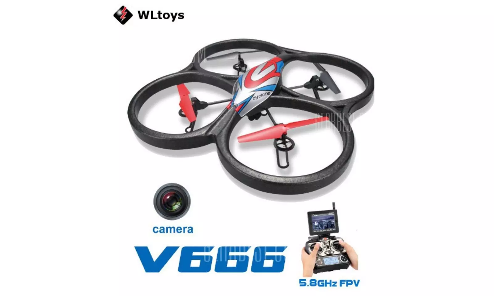 WLtoys space trek drone CF Mode HD Camera No. V666 720P - Second Medium