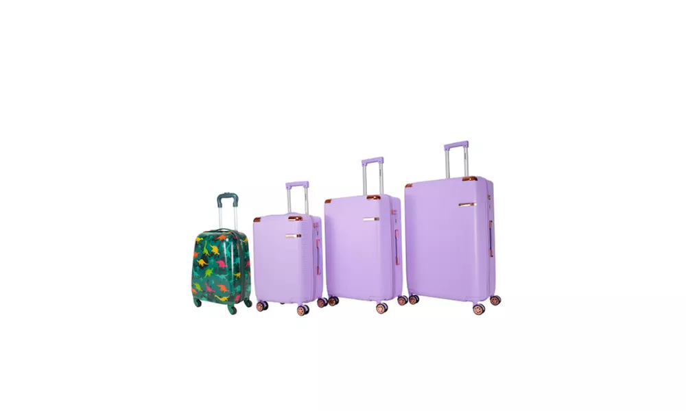 Cosytown Four-Piece Travel Luggage Set with Rotating Wheels