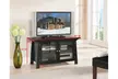 Signature Homes Black Wood Glass Door Entertainment Center - Second Medium