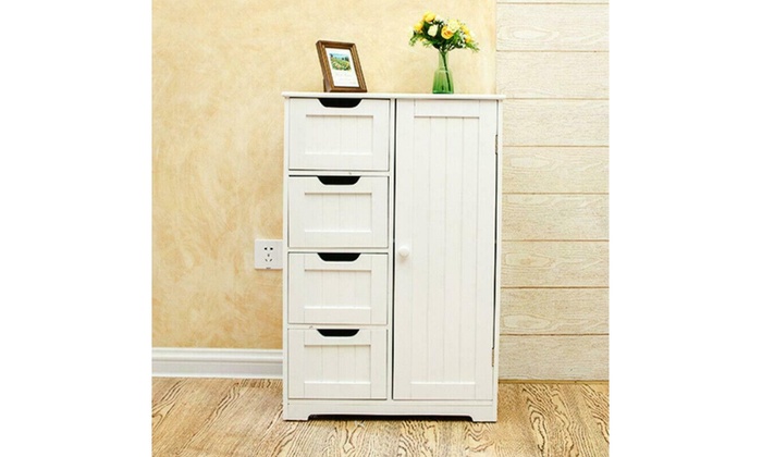 Up To 61 Off On Bathroom Floor Cabinet Wooden Groupon Goods