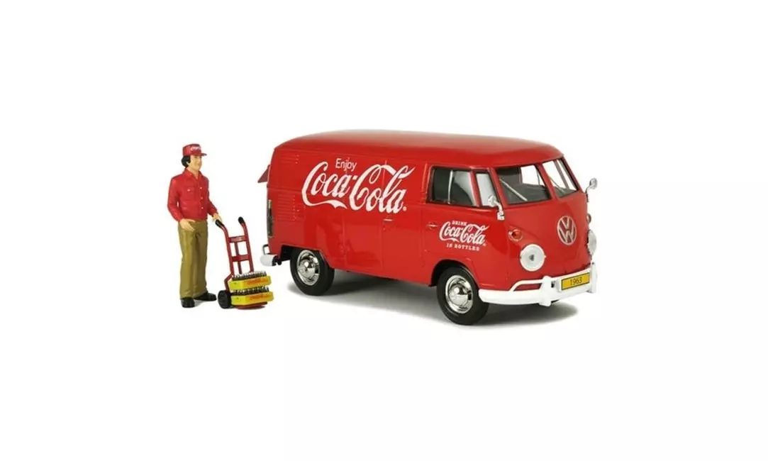 Motor City 424062 Coca-Cola - 1963 Volkswagen Type 2 T1 Delivery - Red - Primary Image