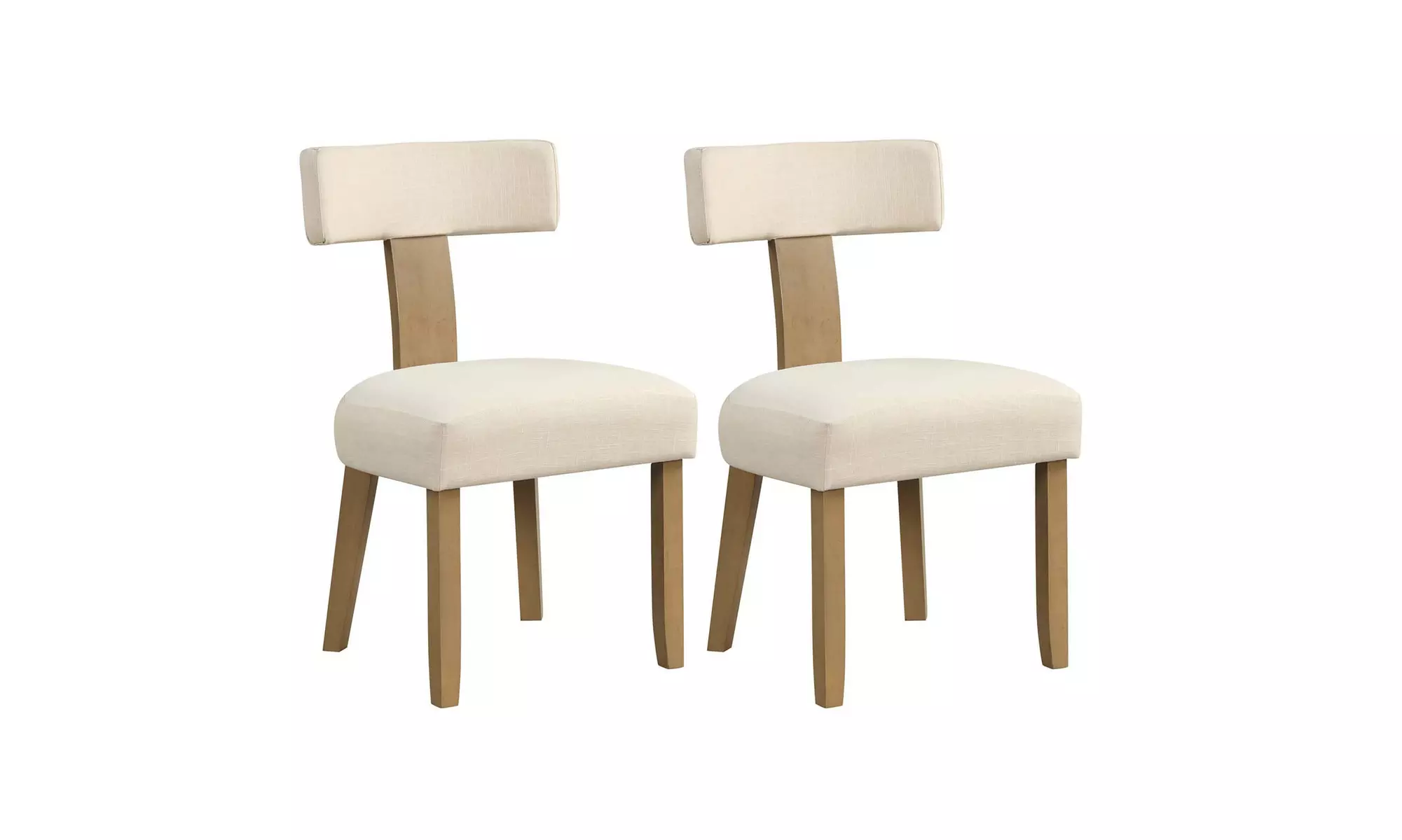 Costway 2/4 PCS Armless Dining Chairs w/ Curved Backrests & Padded Seat Cushions