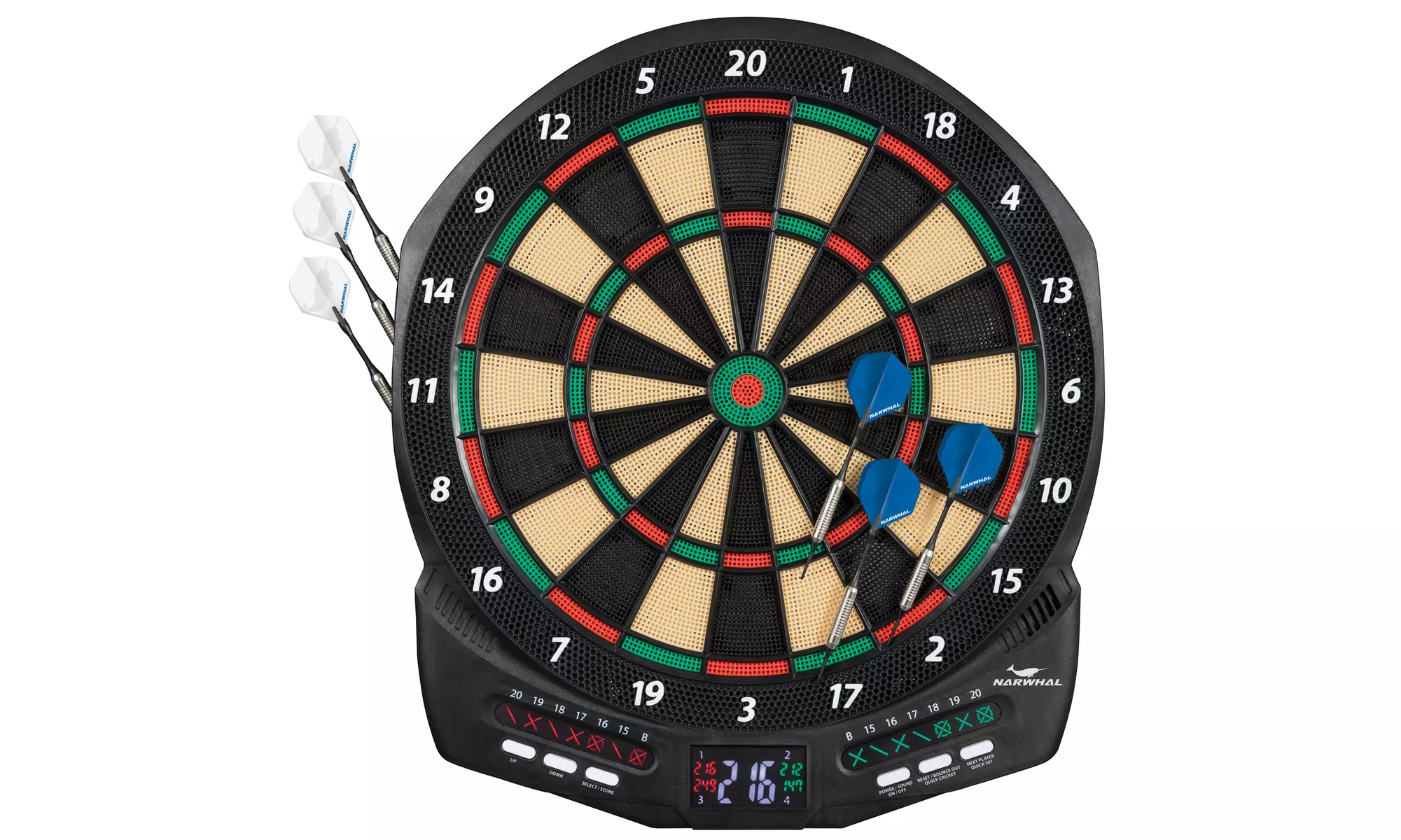 Narwhal Diablo Electronic Dartboard Set with Cricket Scoring - Primary Image