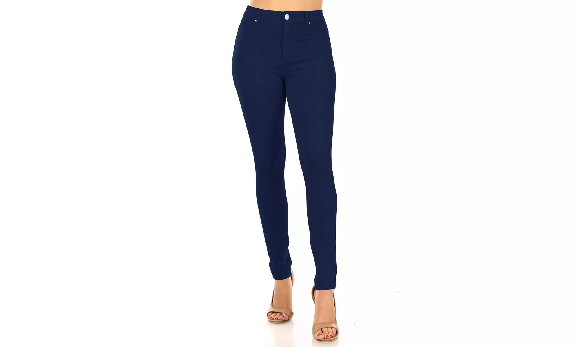 Women's Casual Skinny Ponte Mid-Rise Pants