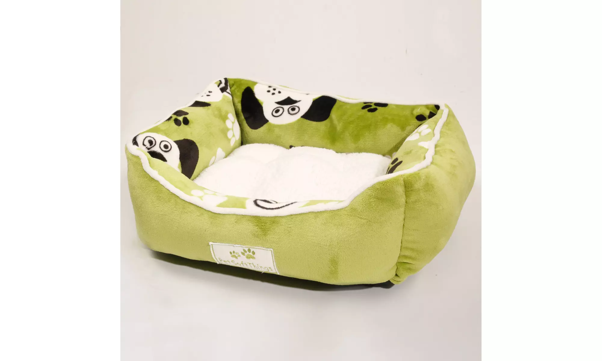 Small Dog Bed Plush Fluffy Soft Warm Calming Small Dog Puppy Kitten Cat Pet Bed