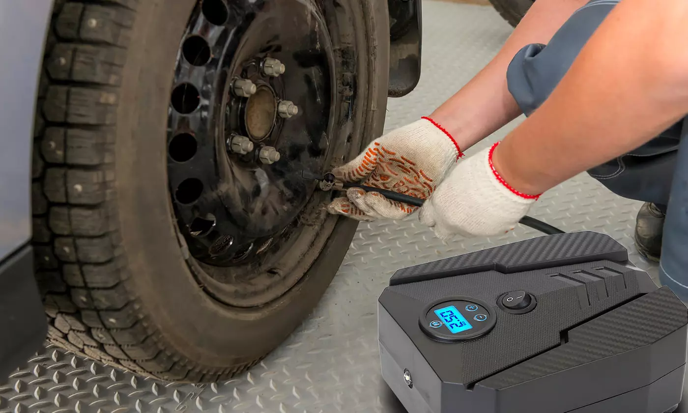 iMounTEK 12V DC Digital Tire Inflator Air Compressor Air Pump w/ LCD Display