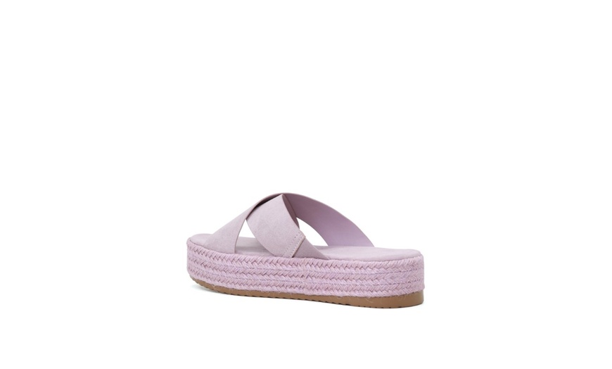 Image 5: Celebrity NYC Cross Strap Wedged Platform
