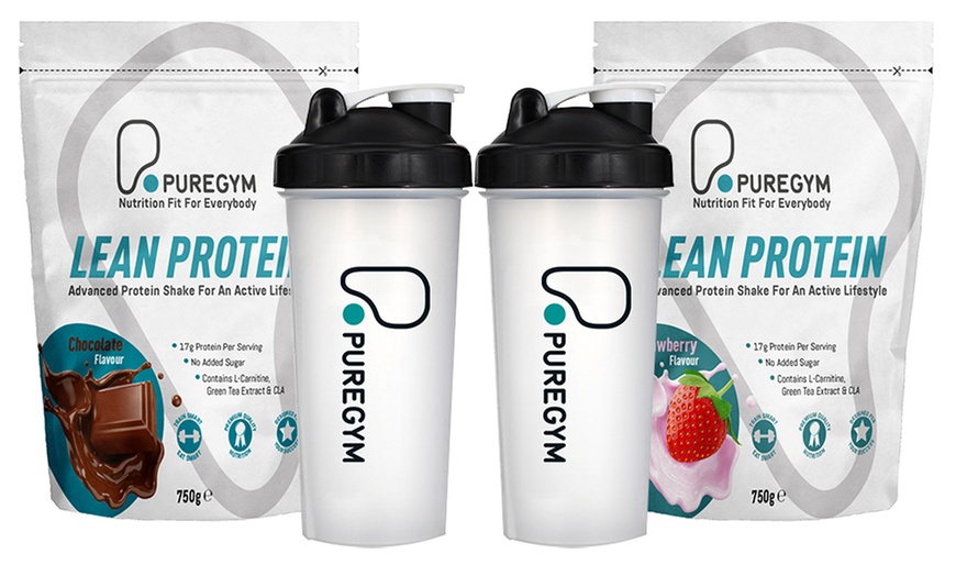 Image 1: Puregym Protein and Shaker Bottle