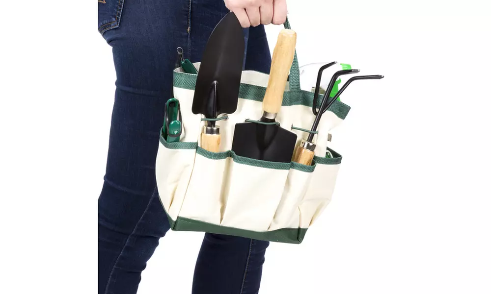 Pure Garden 8 Piece Garden Tool and Tote Set - Second Medium