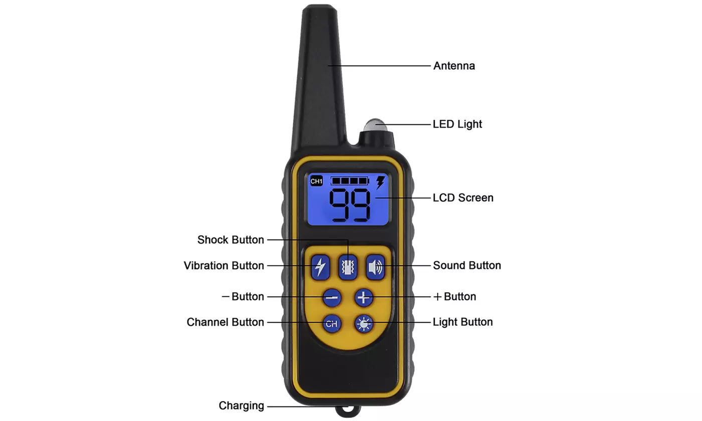 Dog Shock Training Collar Rechargeable Remote Control Waterproof  - Second Medium